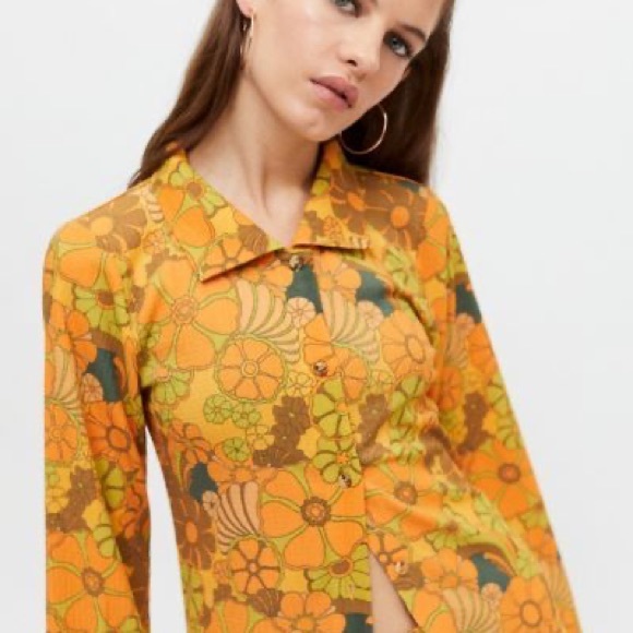 NWOT Urban Outfitters Damson Madder Dolly Psychedelic Maxi Dress Sz 2 / 4 Z81-4 - Picture 5 of 11